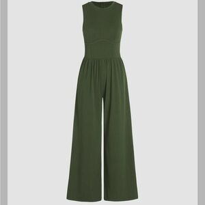 NWT Cider Olive Green Women's Jumpsuit